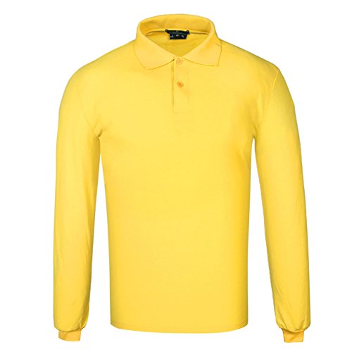 Preisvergleich Produktbild Donnay Herren Langarm Cotton Polo Shirt Yellow M