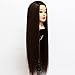 Neverland Beauty 26" Long Smooth 100% Synthetic Medium Brown Hair Hairdressing Equipment Styling Head Doll Mannequin Training Head Tools Braiding Cutting Student Practice Model with Clamp #33 UK Stock