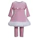 Bonnie Baby Pink Sparkle Velvet Christmas Dress and Leggings Set, 6-9M