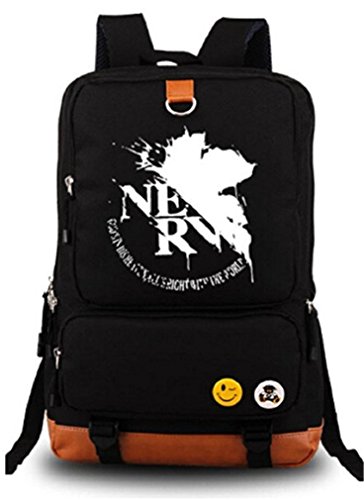 Preisvergleich Produktbild Bromeo EVA Neon Genesis Evangelion Anime Karikatur Leuchtend Backpack Rucksack Büchertasche Schule Tasche