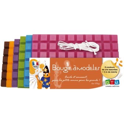 GRAINE CREATIVE 138050 Bougie à Modeler Vive N° 2, Cire, Multicolore, 21 x 6,5 x 12 cm