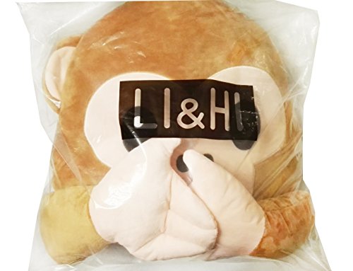 LI&HI Affe Emoji Lachen Emoticon Kissen Polster Dekokissen Stuhlkissen Sitzkissen Rund(Wuzui) - 4