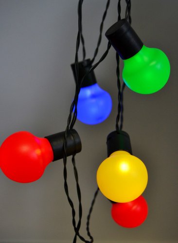 LED Party-Lichterkette 12,5 m mit 50 Kugel-Laternen bunt für innen und außen - 2