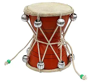 Akshar Tabla Mart 4 Inch Handmade Miniature Musical Instruments Shiv Damru Damroo For Kids Or Decorative Showpiece Gift