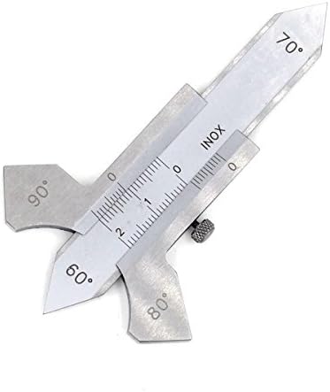 WS. Welding Gauge Fillet Weld Throat Thickness Gage Bevel Angle Stainless Steel Metric Reading