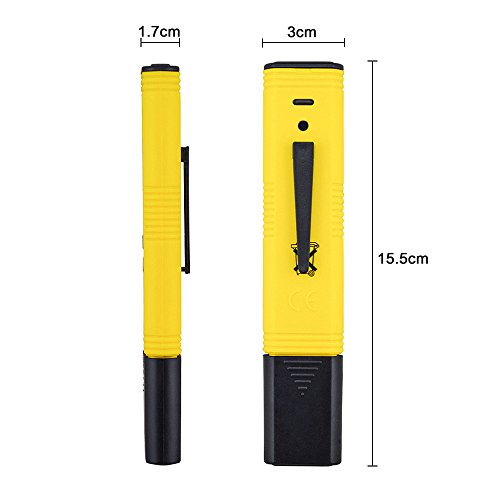 Zilong Digital pH Meter Messgerät, ph wert tester Messer Für Wasser, Aquarium, Pools, Schwimmbad, Labor, mit 0,00-14,00 pH Messbereich - 2