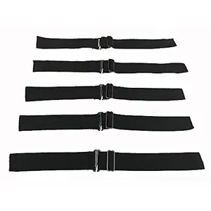 Blizzard 5Pcs Adjustable Elastic Band For Making Wig Elastic Buckle Lace Wig Cap Net Sewing Highest Elastic Bands Wig Accessories (Length: 30cm, Black)