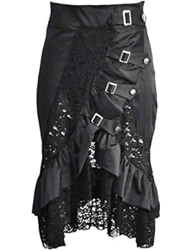 BSLINGERIE® Damen Zigeuner Hippie Steampunk Knöchellänge Rock Kleidung Röcke