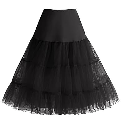Homrain Vintage Rockability Femme Mini Jupe Mini Jupon Ballet Tutu en Tulle Rétro Multi-couleurs, Noir M