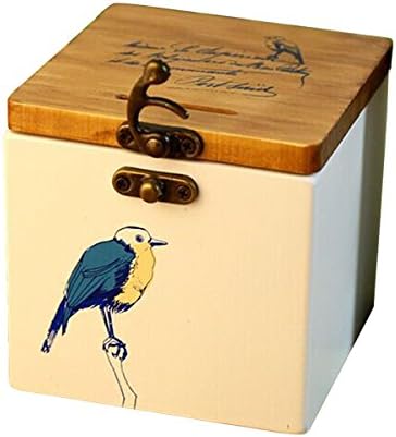 Chastep Wooden Coin Piggy Bank Storage Box for Kids and Adults - Blue Bird (Blue Bird)