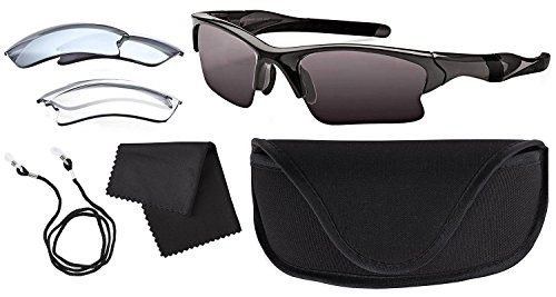 TCM Tchibo Sportbrille Brille Skibrille 100% UV Schutz 3 x Wechselgläser