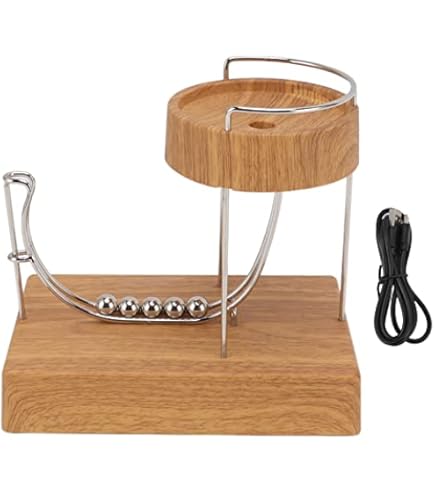Thorness NEWTONS CRADLE Desk Gadget | Bureau Speelgoed | Wetenschap Gadget | Stress Relief Gadget | Meditatie Accessoires | Leuk om naar te kijken| Slinger | Kantoor Gadgets