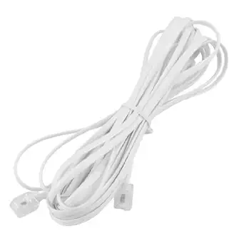 Global Niche White Male to Male M/M 6P2C RJ11 Plug Telephone Phone Modem Line Wire 5 Meter