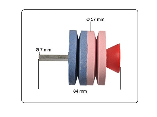 Bohrmaschinenvorsatz Schleifstein für Messer + Scheren - 2