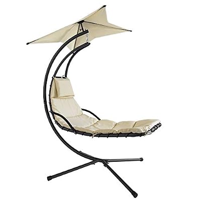 SoBuy® OGS39 Bain de Soleil, Hamac transat Suspendu, Lit Suspendu, Fauteuil, Balancelle de Jardin et Patio