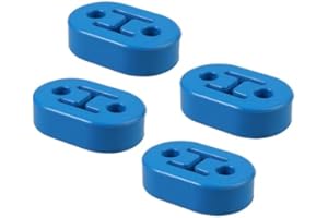 Bohaner Pack of 4 Exhaust Brackets 2 Holes Universal Exhaust Rubber Exhaust Pipe Holder Car Exhaust Hanger Car Exhaust Holder Silencer Blue