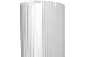 GENERIC Canisse PVC en Rouleau de 3 mètres pour clôture ou Balcon (1m, Blanc RAL 9010)
