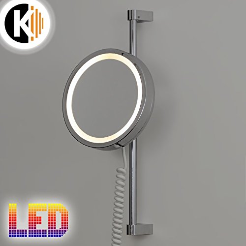 Badspiegel mit Beleuchtung "BATH-24" 3W - 280lm IP44 Design Spiegel für Badezimmer, beleuchtet mit LED-Licht, modern, groß, Kosmetik-Spiegel Toiletten-Spiegel Bad Spiegel Wand-Spiegel mit Beleuchtung