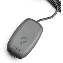 QUMOX XBOX 360 Adattatore ricevitore per giochi USB wireless per PC Windows 7 / Vista / XP Nero