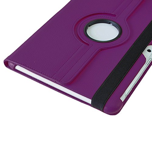COOVY® 360° ROTATION COVER FÜR SAMSUNG GALAXY TAB 10.1 N GT-P7500 GT-P7501 GT-P7510 GT-P7511, TAB 2 10.1 GT-P5100 GT-P5110 SMART HÜLLE TASCHE ETUI CASE SCHUTZ STÄNDER Farbe lila - 6