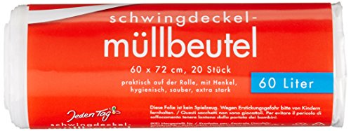 Jeden Tag Müllbeutel 60 L, 2er Pack (2 x 20 Stück)