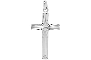 NKlaus Rhodié 925 argent sterling Croix Pendentif Orthodoxe Communion Confirmation 6373 Baptême