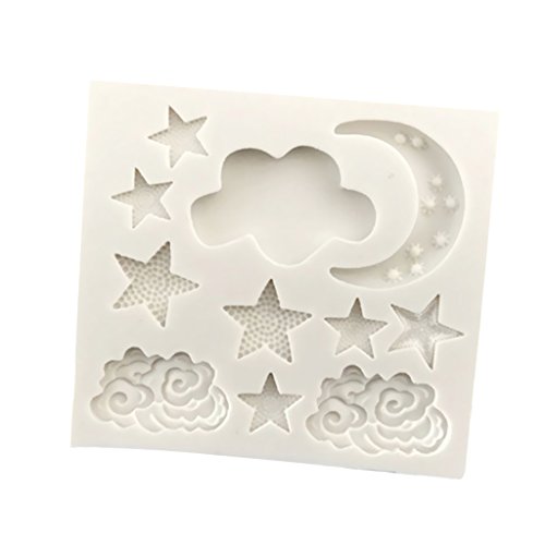 MagiDeal Stern Mond Wolken Silikon Kuchenform Backform Silikon Kuchenform Fondant Mold - 9