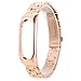 Produktbild Hunpta Für Xiaomi Mi Band 2 Edelstahl Luxus Wristband Metall Ultrathin New Strap (Rose Gold)