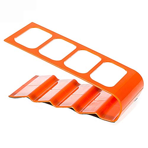 Preisvergleich Produktbild gfjhgkyu Nützliche Haushaltsartikel Haushalt Aufbewahrung Halterung VCR DVD TV Fernbedienung Handy Ständer Halter 4 Steckplätze, Storage Caddy Organizer Werkzeuge – Schwarz Orange
