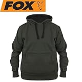 Fox Green Black Hoodie - Angelpullover, Hoody, Kapuzenpullover zum Angeln, Anglerpullover, Pullover für Angler, Größe:L