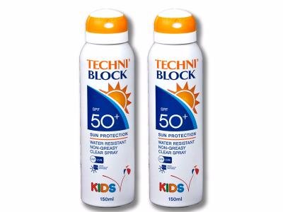 Techniblock SPF50+ Kids Sun Spray 150ml x 2 SAVE 5%