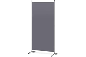 ‎ANGEL LIVING Angel Living Paravent 1-Piece Divider, Room Divider, Room Divider, Indoor Privacy Screen, Wall Screen for Offices, Balcony, Bedroom, Outdoor Garden (Grey, 80 x 180 cm)