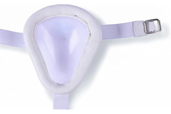 SG Cricket Abdominal Pads - Test Adult Size Groin Guard with High-Impact Poly Protector & Elastic Straps