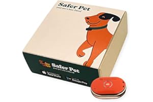 Safer Pet GPS Tracker & Activity Monitor - Unlimited Range Pet Tracking Device UK and Europe - Subscription Required - Ultra-Light Pet Tracker with Long Life Battery - Silicone Case Fits Any Collar