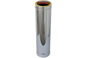 ODM Termobrico Tubo doppia parete in acciaio inox coibentato per canne fumarie 25cm -Varie Misure- (ø200/250)