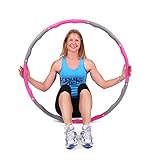 ResultSport® Level 1 Wave Weighted 1.2kgs (2.65lbs) Fitness Exercise Hula Hoop - Pink/Grey