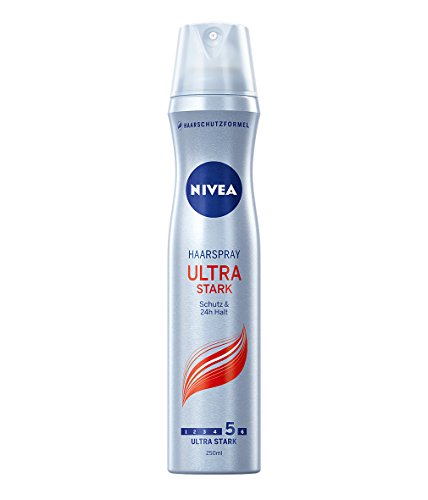Nivea Haarspray Ultra Stark, Schutz und 24 Stunde Halt, 4er Pack (4 x 250 ml)