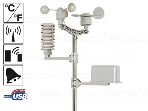 Velleman 406062 Funk-Wetterstation WS1080, Touch-Screen mit Zubehör, 233 mm x 145 mm x 33 mm Maße - 3