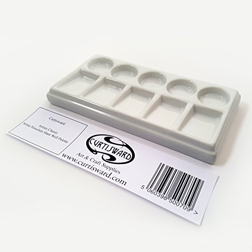 Artistas Curtisward blanca clásica porcelana paleta inclinados bien.