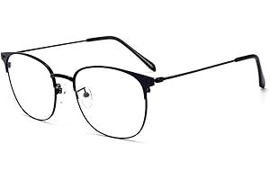 LNTICB Occhiali Filtro Luce Blu Occhiali da Computer Montatura Retrò con Lenti Trasparenti Neutri Blocco UV Anti-affaticamento per Uomo Donna