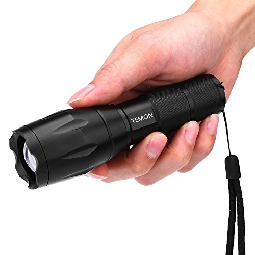 Taschenlampe LED 1000 Lumen CREE T6, 5 Beleuchtungsmodi, Zoomable, Leben 100000 Stunden, für Innen- und Außenbereich - 3