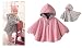 Tailloday Baby Kids Toddler Double-side Wear Hooded Cape Cloak Poncho Hoodie Coat (1-3 Years, Pink)