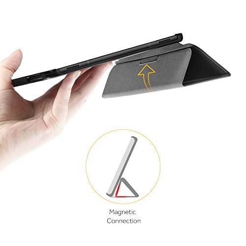 EasyAcc Samsung Galaxy Tab S3 T820/ T825 Hülle Cover mit Standfunktion / Automatische Sleep Wake Funktion PU Leder hüllen für Samsung Galaxy Tab S3 (9,68 Zoll) Smart Cover (Dunkelgrau, Kunstleder, Ultra) - 5