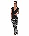 The Essential One - Maternity Nursing Pyjamas Floral - Black Cream - EOM135