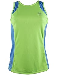 K-Swiss RA102.325.S - Camiseta para mujer, color verde neón / azul océano, talla S