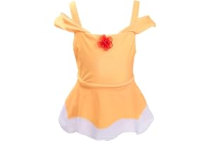Lito Angels Traje de baño con Falda de Una Pieza Princesa Rapunzel Elsa Anna Belle para Niñas Talla 2-6 años