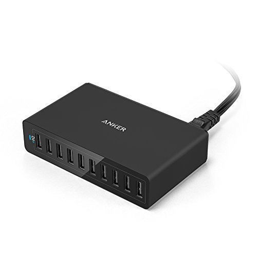 Anker PowerPort 10 (10 Puertos Cargador de Pared para Escritorio) para