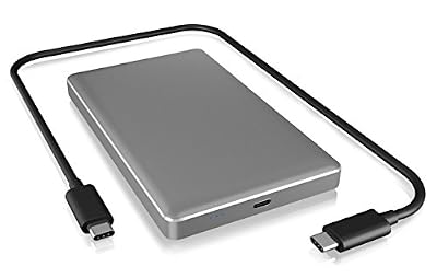 Icy Box boîtier externe pour disque dur SATA 1 x 2,5 "HDD/SSD avec connexion USB 3.1 TYPE-C gris