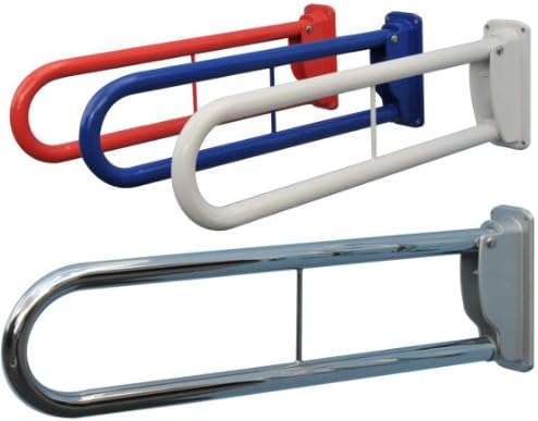 A75HGRC : Heavy Duty Steel Hinged Drop Down & Fold Away Grab Rail, No Support Leg - Chrome