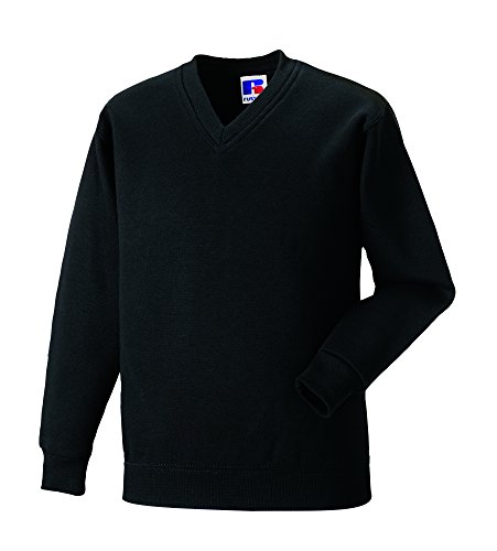 Jerzees kids V-neck sweat in black age 9-10